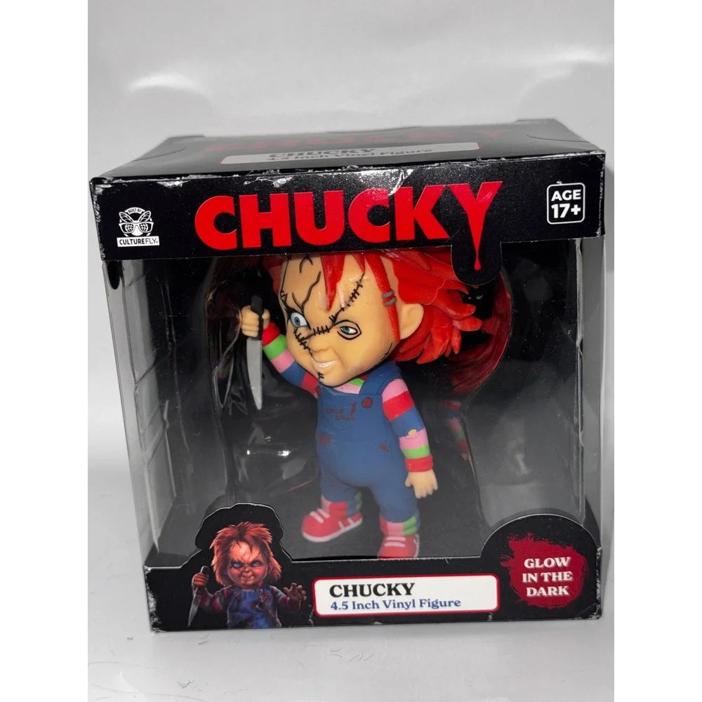 CultureFly Chucky 4.5 Inch Vinyl Figure Glow In The Dark Horror Collectible